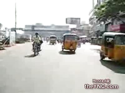 First Person View of Crossing one of the Busiest Roads in the World