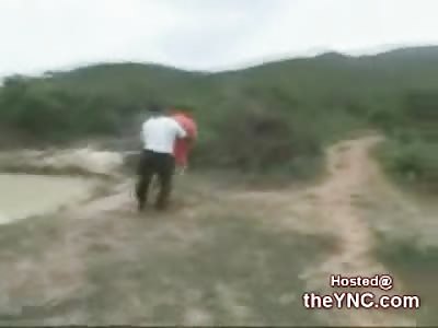 Complete Moron almost kills Himself and his Friend with a Hand Grenade