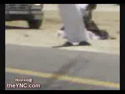 Arabs Body Parts all over the Road after a Horrible Drifting Accident