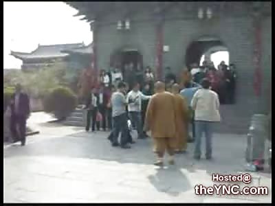 Tibetan Monks attempt to Break up a Fight then just get in the Fight
