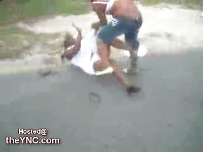Black Girl loses her Shirt and Bra during a Brutal Streetfight