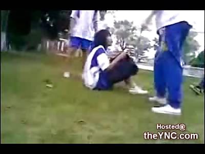 Chinese Girl is Beaten, Dragged and Kicked by a Guy and a Bunch of Girls