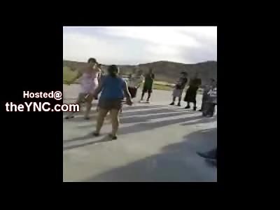 Girl Wins Street Fight by Choking her Opponent Out Cold