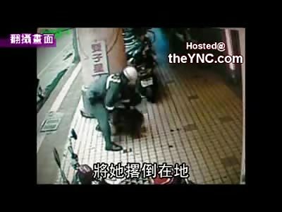 Extremely Hot Taiwanese Chick Brutally Beaten down by Police Officer