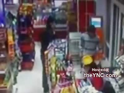 Thugs Open up Fire with Automatic Weapons on a Rival Liquor Store