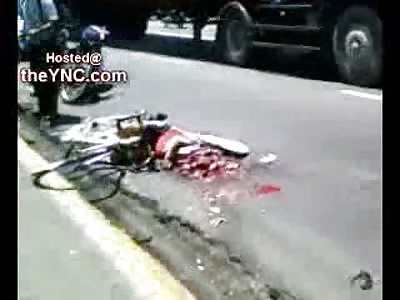SHOCK: This is Why You dont Fall Off your Bike when a Truck is Coming....