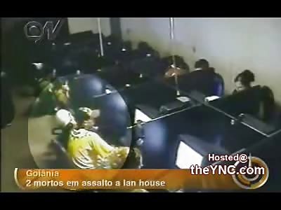 Shootout in an Internet Cafe Results in 2 Robbers Dead as Fuck