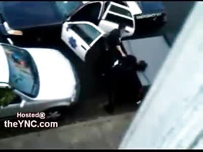Loud Mouth Female gets Body Slammed KO'd from Police Officer with Her Baby on the Sidewalk