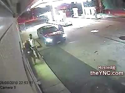 Woman trying to get Away is Abducted by a Man at Gas Station (Police looking for Help)