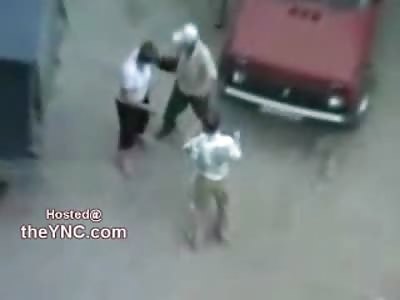 Russian Man Knocks Out Old man Following Parking Dispute