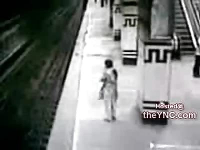 Distraught Female Suicide by Train in India Transit Tunnel (New)