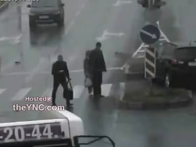Lucky Pedestrians Live...the Driver is Killed