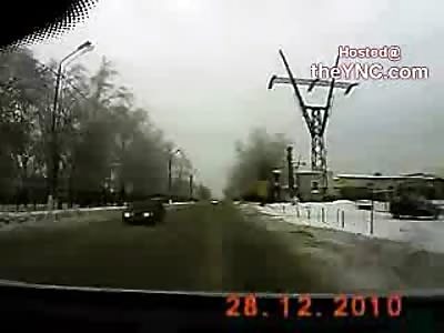 BAD LUCK: Dude in Russia Knocked out Cold Then Ran over by a Car