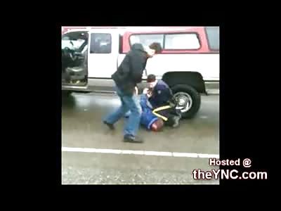Police Officer Beats Non-Resisting Man Down