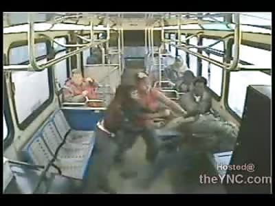 Shock Video: Kids Trampled as Mother and Friend Jump another Female...then Escape through the Bus Window