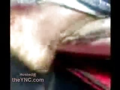 Man Crunched inside Car as Cameraman Records and Prays to Allah for Him