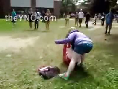 Epic Angry Fat Girl gets Tackled by Male Teacher