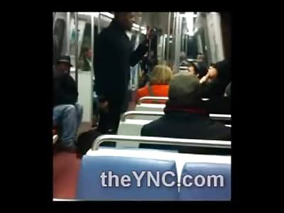 Gay Black Man Brawls with Two Females on the Subway