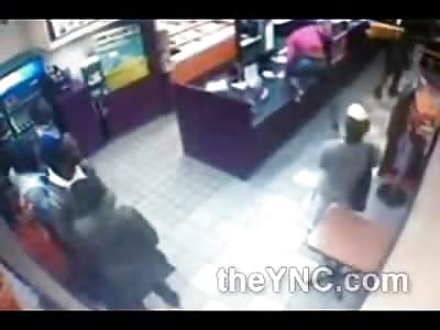 Unruly Teens Ransack Dunkin Donuts and Completely Trash the Store