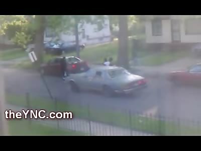 Girl gets Run Over with the Street Sign by Her Crazy Boyfriend