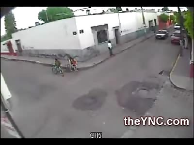 Speeding Cyclist Launched off the Hood of an Oncoming Car