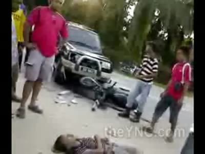 Young Girl Lays Dying on the Road Following Accident