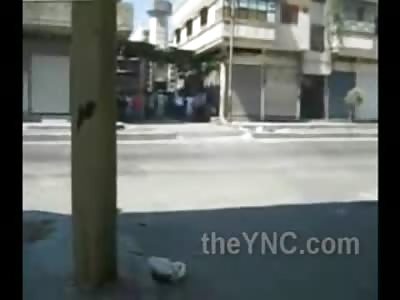 Fun Game in Syria......Kids Run Across the Street and Dodge Sniper Fire 