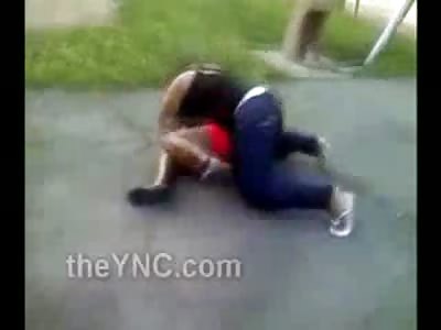 Titties Out: Fat Black Chick Tits Flop ...then She Gets her Ass Beaten