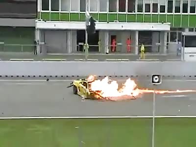 Lamborghini Bursts into Flames during Crash at Race