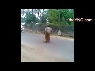 Drunken Man Dies in an Unexpected and very Quick Death (Watch Slow Motion)