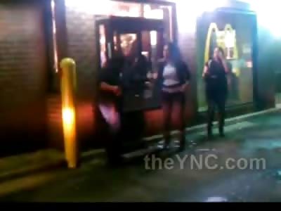 Instant Classic: Two Fat Black Behumoth Woman Literally Fight Outside of McDonalds Drive thru Window over Food...LOLOL