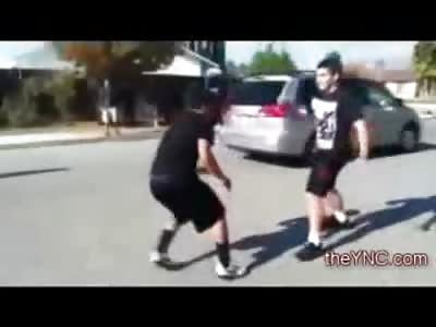 Tough Guy thinks hes Tougher when he Beats Up a Kid who has No Clue how to Fight