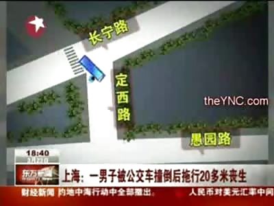 Pedestrian Run Over, Killed and Dragged by Bus in China (Watch Sow Motion dammit)
