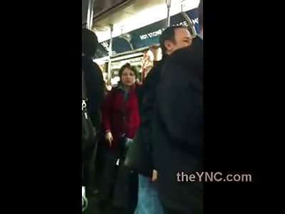 LMFAO: Lady Goes Batshit Crazy on a Man During an Epic Subway Ride