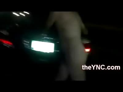 Naked Yeti caught on Camera outside Convenience Store attacking Teens 