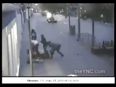 Muslims Brutally Beating Woman on the Street