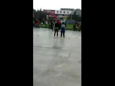 Chinese Man drags his Girlfriend like a Trash Bag in Public