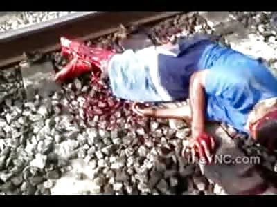 SHOCK: Crying Man Still Alive Legs Ripped off Squirming After Being Accidently Hit by Train