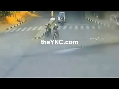 Watch the Bicyclist.....(Slow Motion Added)