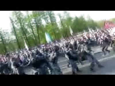 Asshole Riot Police Kill Protestor with Punch to the Neck (Man Protesting Putin in Russia)