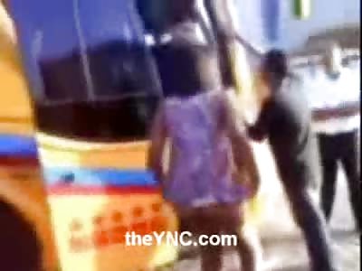Girl in a Thong gets Groped and Molested by Guys at the Bus Stop