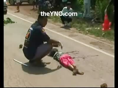 Sad and Short Video of 4 Year old Girl hit and Killed by a Car with Family on Scene
