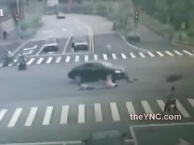 Bizarre Accident Head on Collision Sends 5 Asians Flying