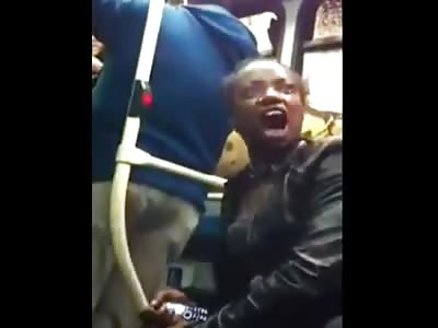 Racist Black Woman goes OFF on all you 's on her Bus Ride