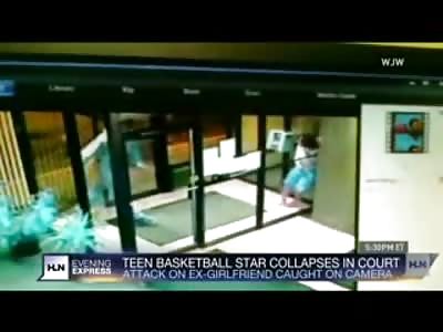 You said WHAT!?  18 Year Old Basketball Star caught on security cam beating his Girlfriend, read he will serve Years in Prison and Faints in Cour
