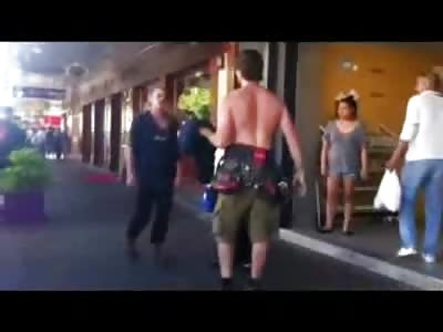 Drunk Dreadlocks Man KO'd on the Sidewalk (watch full video)