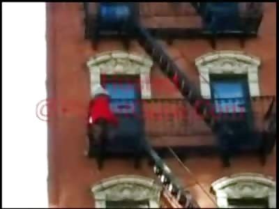 Man Jumps to His Death from Fire Escape