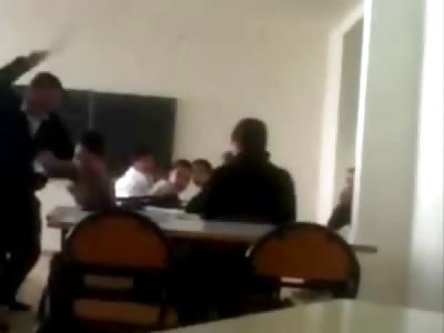 Student is Pulverized by Irate Teacher in Morocco with a Stick