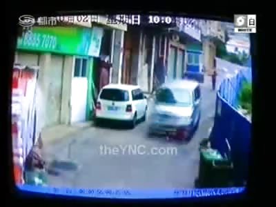 Brutal Footage of Woman in the Street Swallowed by a Speeding Minivan