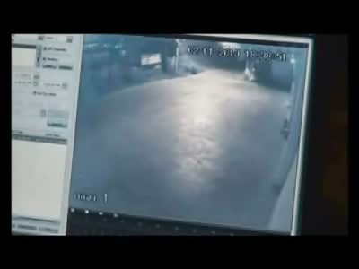 Grandmother Suicide caught on CCTV, Bounces and her Shoe flies Off. (Includes Aftermath Scene)